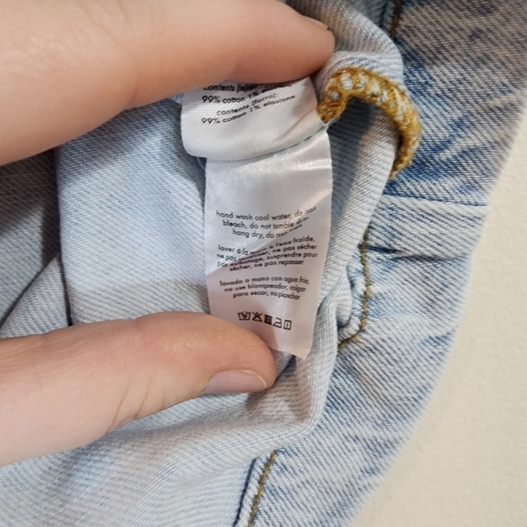 NEW WeWoreWhat Cut Out Light Wash Denim Women S Indigo Comfort Mini Preppy Skirt - Picture 5 of 14